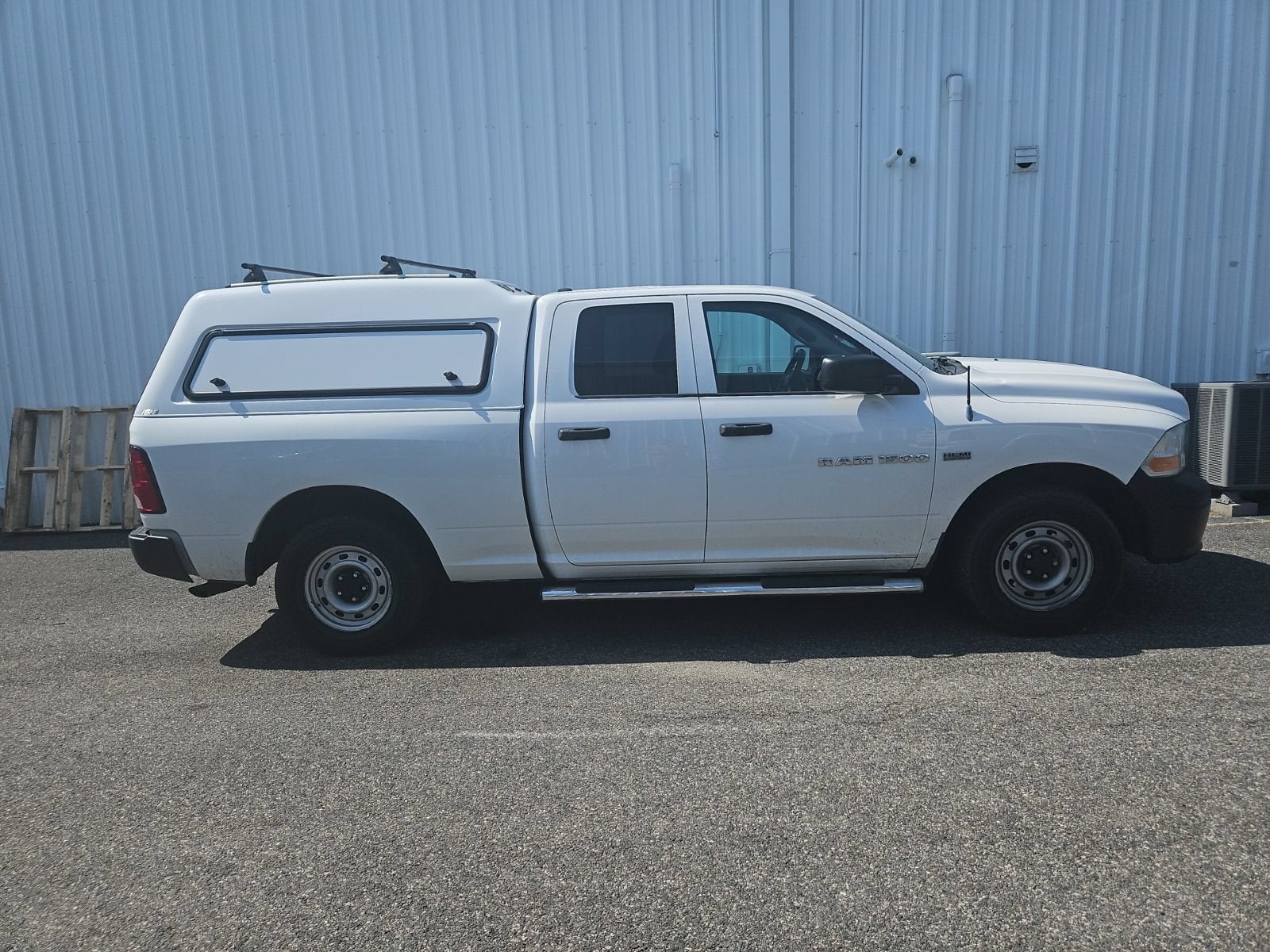 2012 RAM 1500 ST in White — front three-quarter view