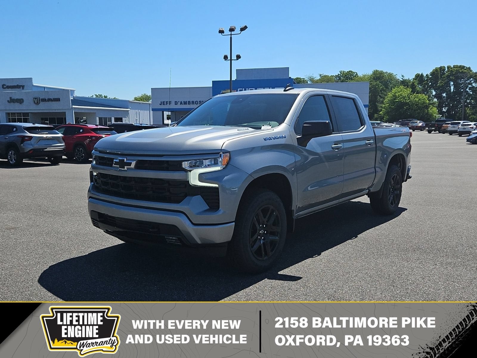 2026 Chevrolet Silverado 1500 RST in Sterling Gray Metallic — front three-quarter view