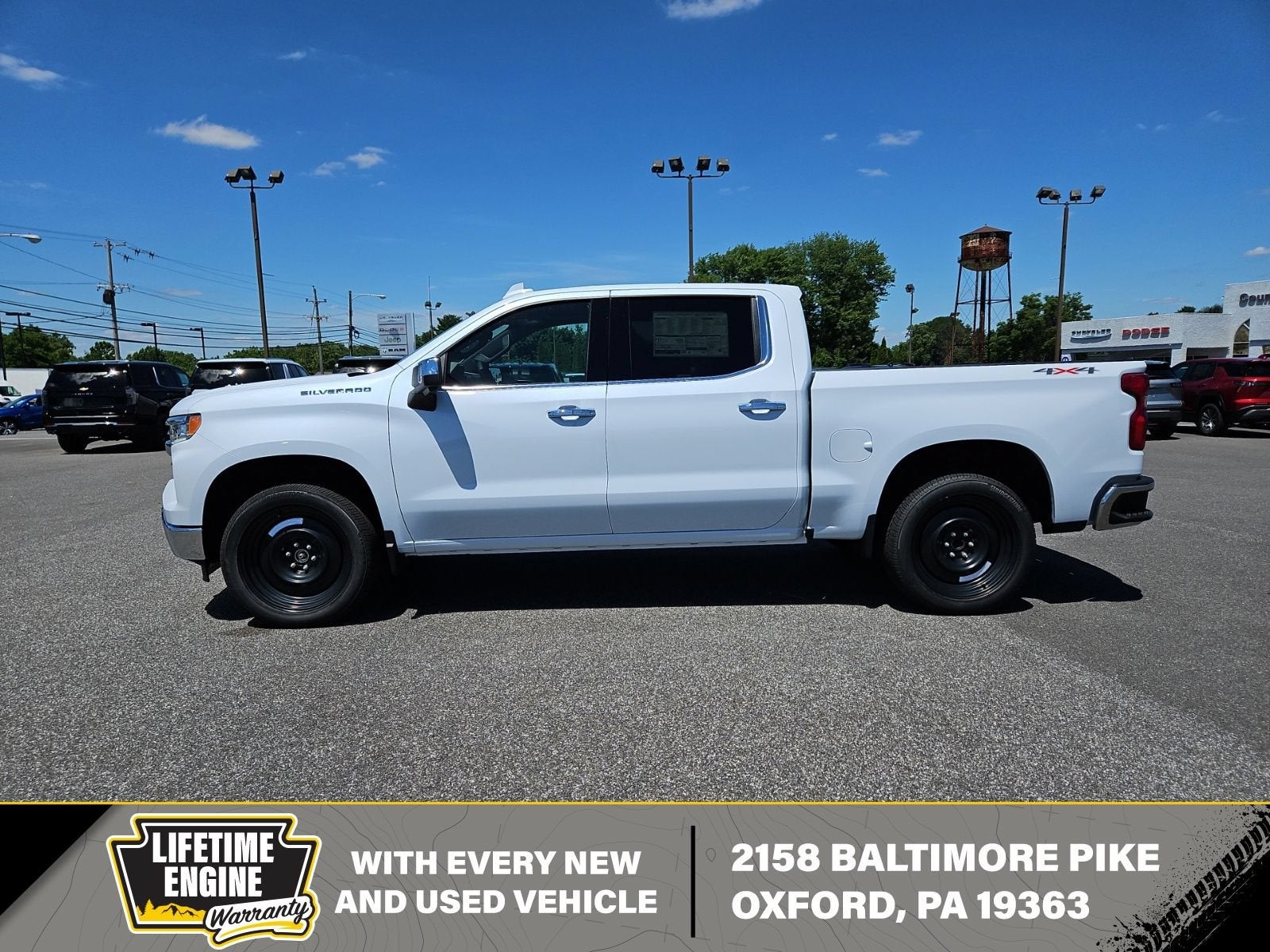 2026 Chevrolet Silverado 1500 LTZ in Polar White Tricoat — front three-quarter view