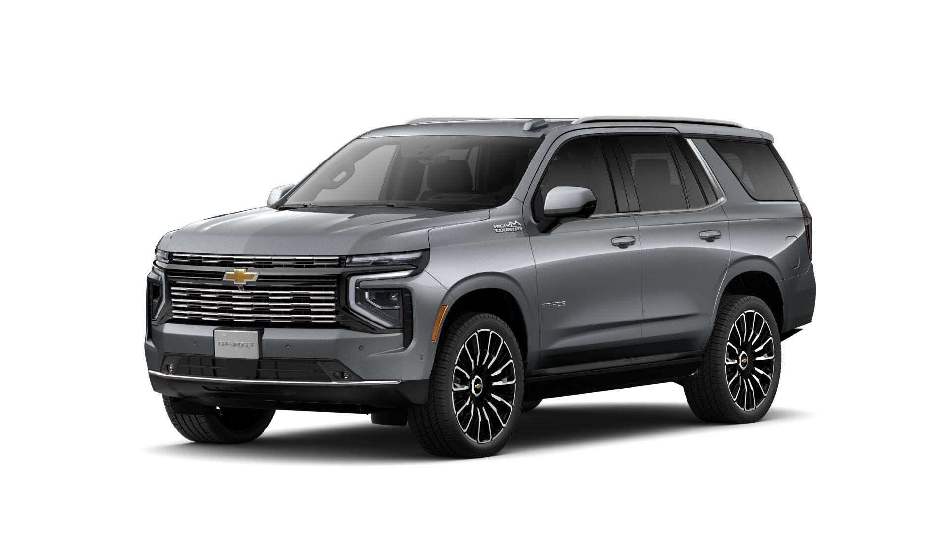 2026 Chevrolet Tahoe High Country in Sterling Gray Metallic — front three-quarter view