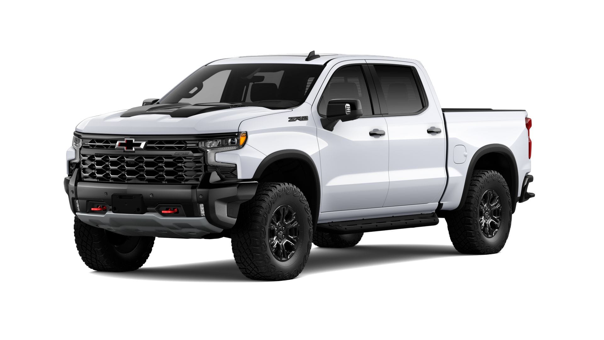 2026 Chevrolet Silverado 1500 ZR2 in Summit White — front three-quarter view