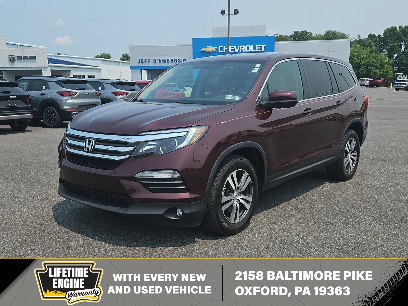 2016 Honda Pilot EX-L in Other — front three-quarter view